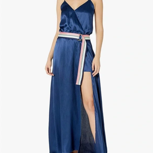 Ramy Brook | Dresses | Ramy Brook Womens Rosey Sleeveless Maxi Dress With Shorts  Underneath Navy | Poshmark